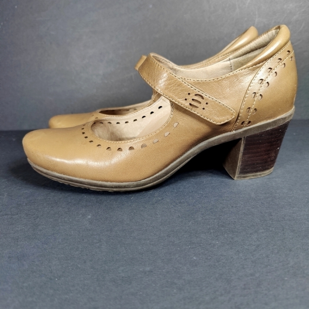 ABEO B.I.O. System Penny Walnut Mary Jane Leather Heels Women's Shoes Size 9M